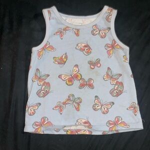 Blue Butterfly Tank Top